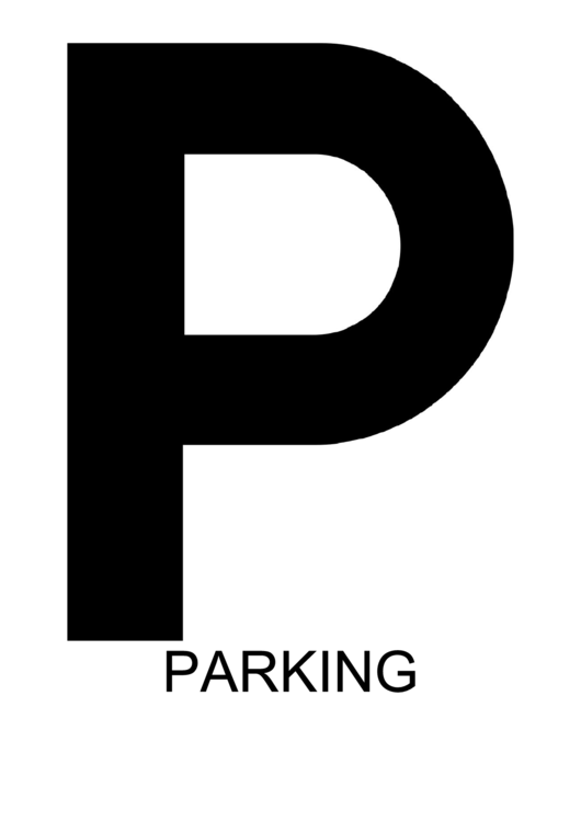 Parking With Caption Sign Printable pdf