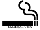 Smoking Area With Caption Sign