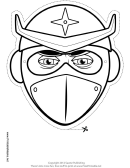 Ninja Star Mask Outline Template