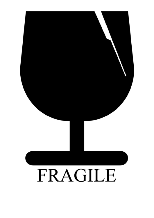 Fragile With Caption Sign Printable pdf