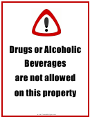 Drugs Alcohol Not Allowed