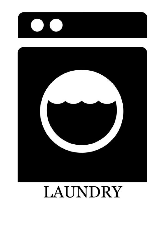 Laundry With Caption Sign Printable pdf
