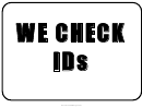 We Check Id Sign Template