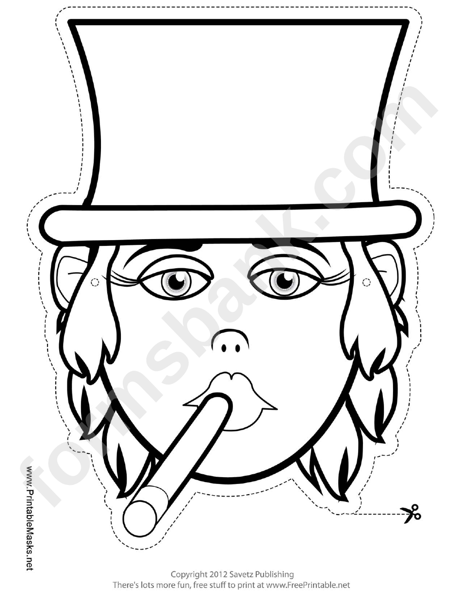 Tycoon Female Mask Outline Template