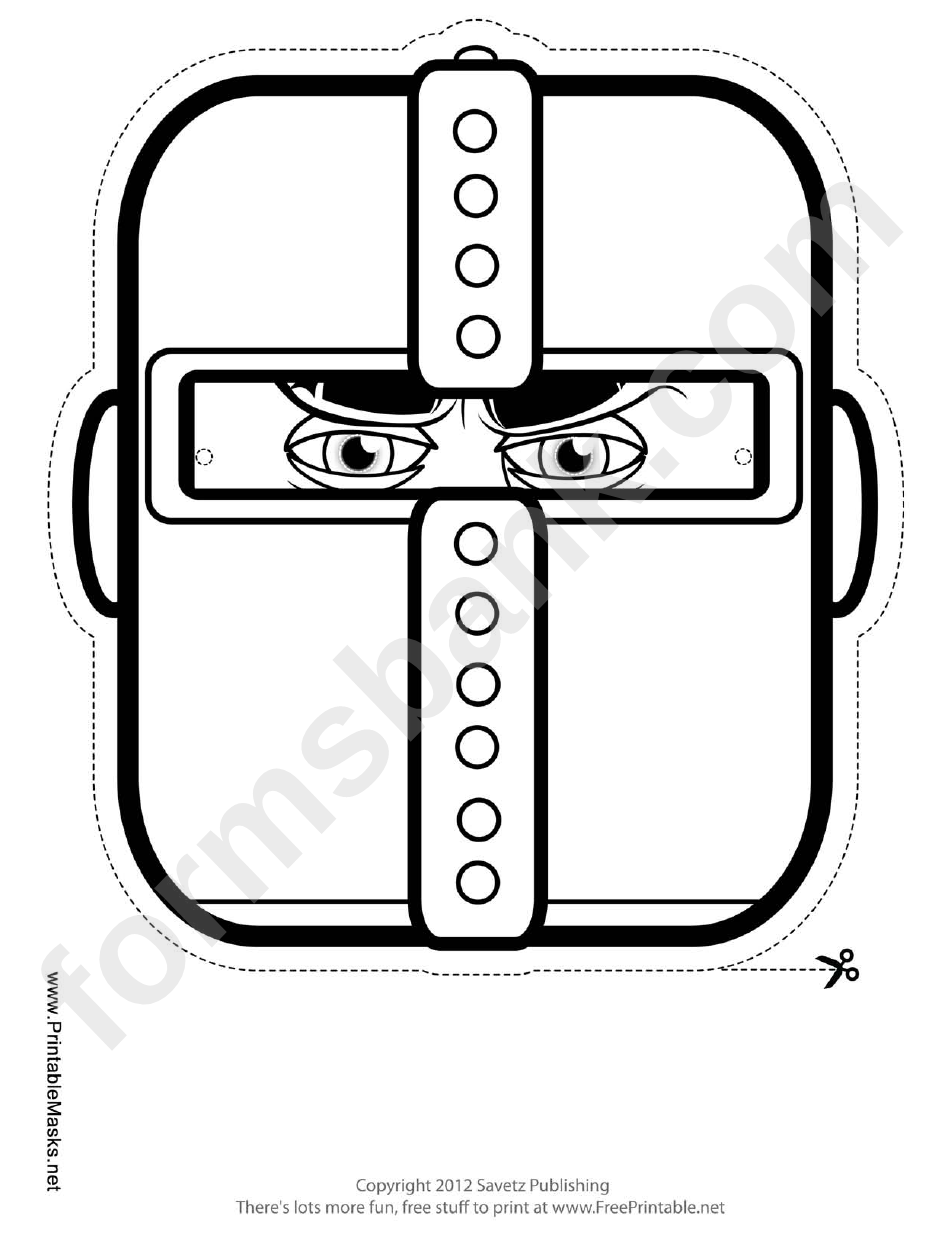 Knight Outline Mask Outline Template