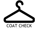 Coat Check With Caption Sign