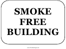 Smoke Free Building Sign Template