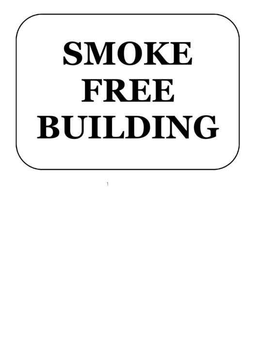 Smoke Free Building Sign Template Printable pdf