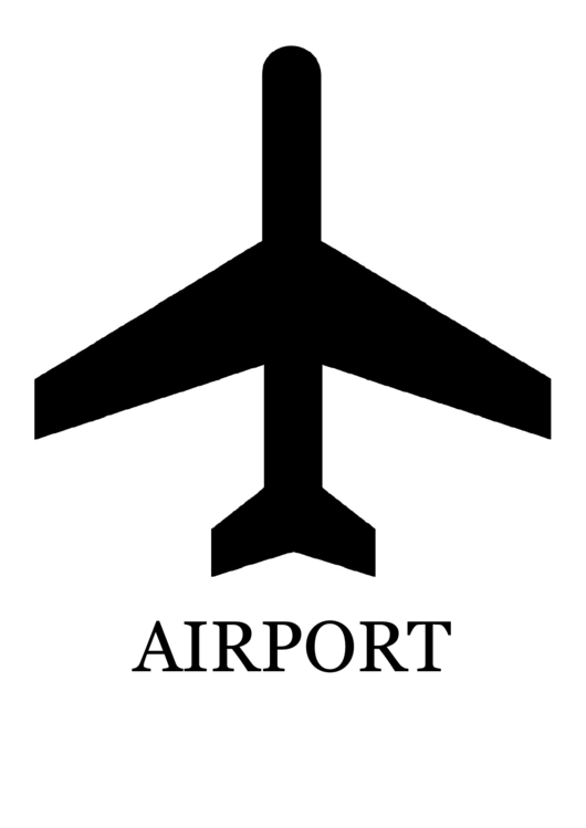 Airport With Caption Sign Printable pdf