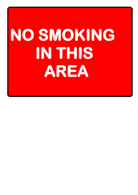 No Smoking Sign Template Printable pdf