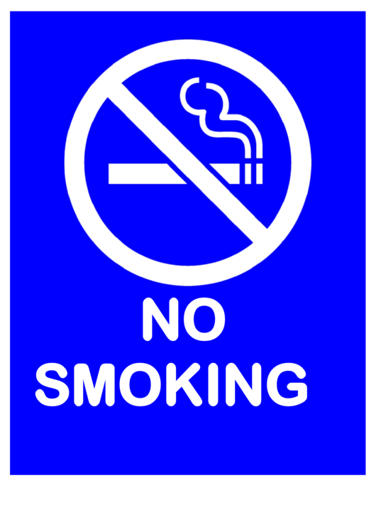 No Smoking Sign Template