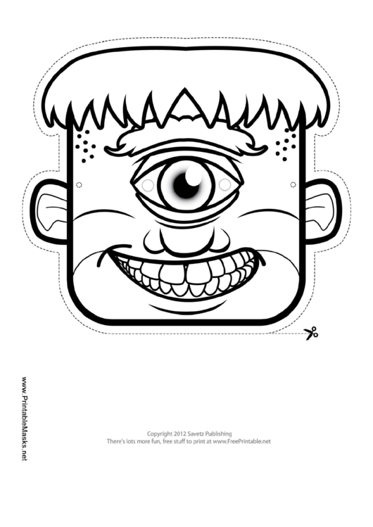 Cyclops Male Outline Mask Template Printable pdf