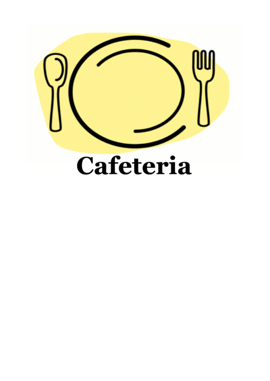 Cafeteria Sign Printable pdf