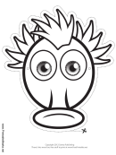 Monster Silly Outline Mask Template