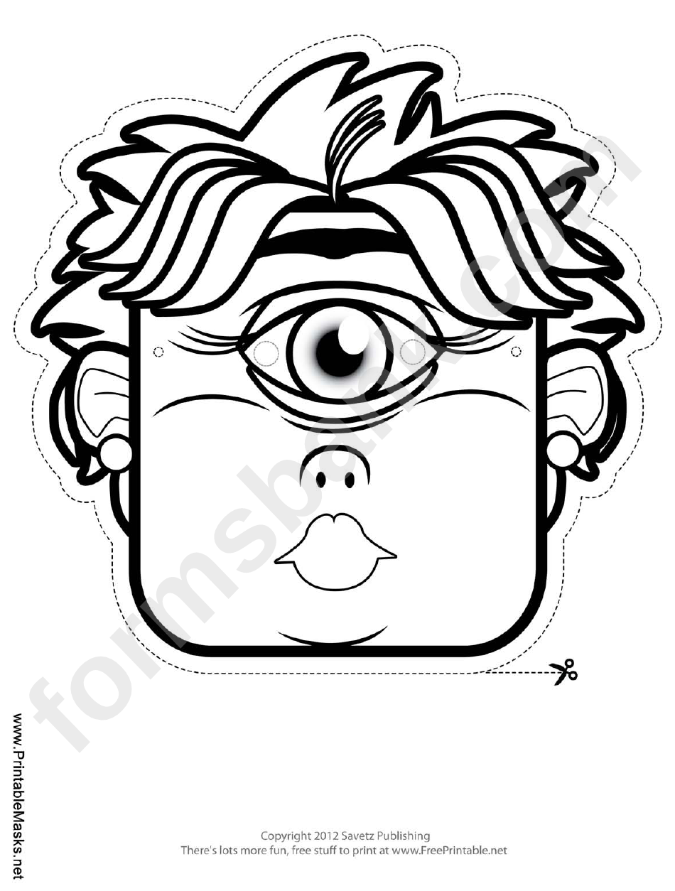 Cyclops Female Outline Mask Template