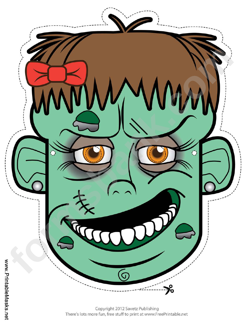 Zombie Bow Outline Mask Template