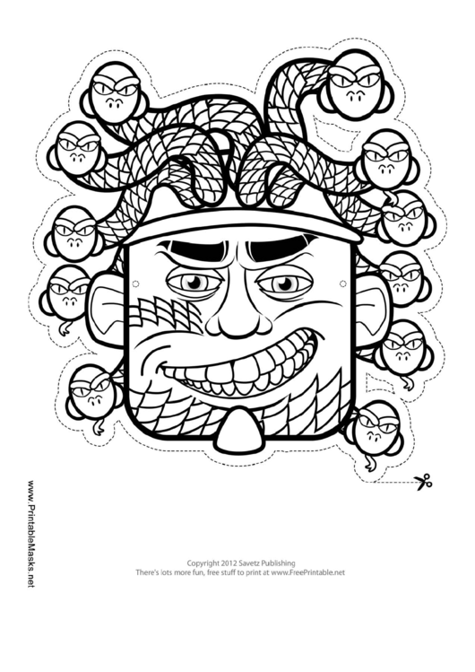 Hydra Outline Mask Template Printable pdf