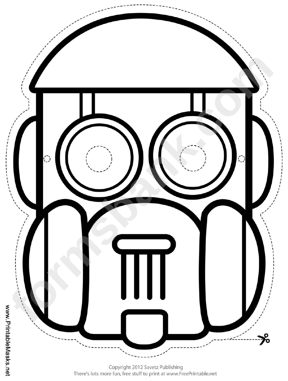 Robot Dome Outline Mask Template
