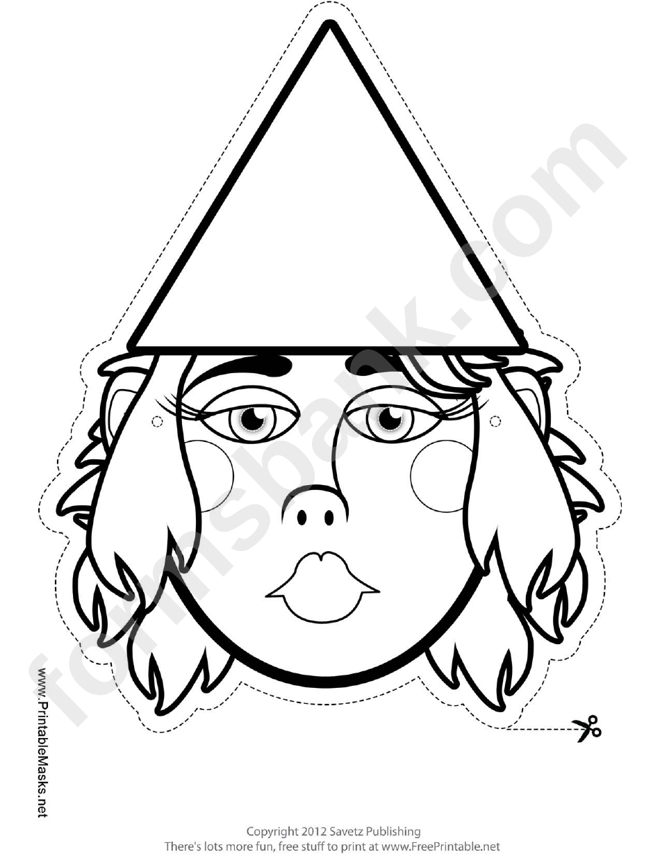 Gnome Outline Mask Template