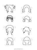 Paper Doll Hair Styles To Color