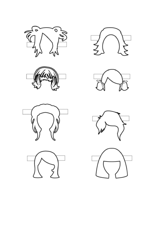 Paper Doll Hair Styles To Color Printable pdf