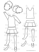 Cheerleader Paper Doll Uniforms To Color