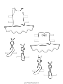 Ballerina Paper Doll Outfits To Color