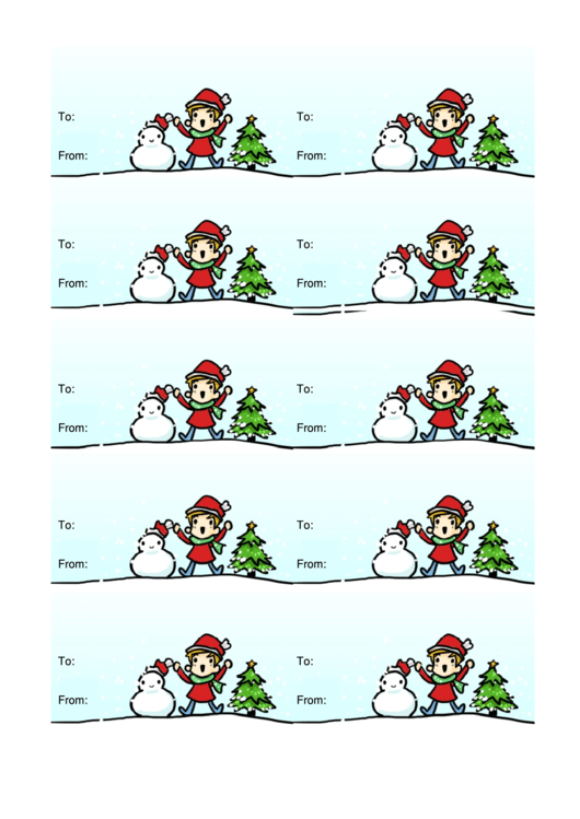 Christmas Gift Tag Template Printable pdf