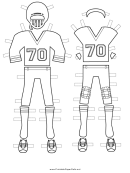 Male Football Player Paper Doll Uniforms To Color
