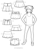 Paper Doll Skirts To Color