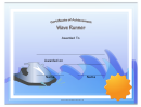Wave Runner Certificate