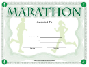 Marathon Certificate