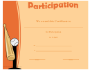 T-ball Certificate Of Participation Template