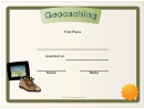 Geocaching - First Place Certificate