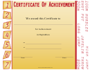 Heptathlon Achievement Certificate Template
