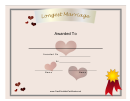 Class Reunion Longest Marriage Certificate