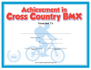 Cross-country Bmx Certificate