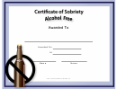 Alcohol-free Certificate Template