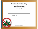 Marijuana-free Certificate Template
