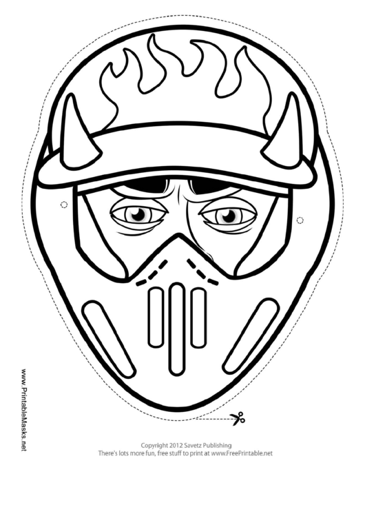 Fillable Superhero Mask Outline Template Printable pdf