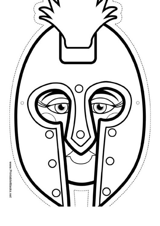 Fillable Roman Mask Outline Template Printable pdf