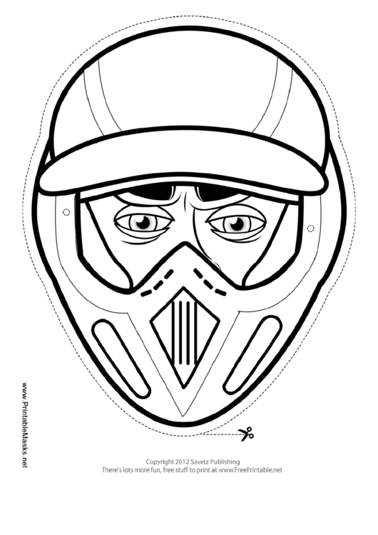 Fillable Baseball Mask Outline Template Printable pdf