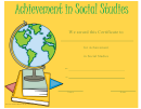 Achievement In Social Studies