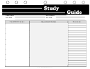 Study Guide Planner Template - Black And White