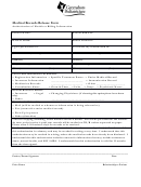Medical Records Release Form Authorization Of Health Or Billing Information