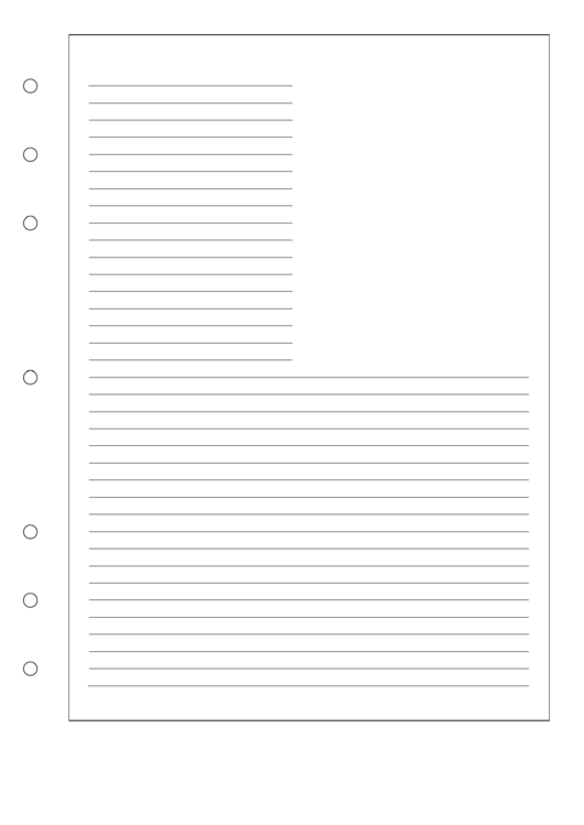 Right Page Journal Template Printable pdf