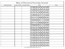 Rate Of Perceived Exertion Journal Template