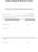 Authorization To Release Protected Health Information
