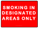 No Smoking Use Designated Area