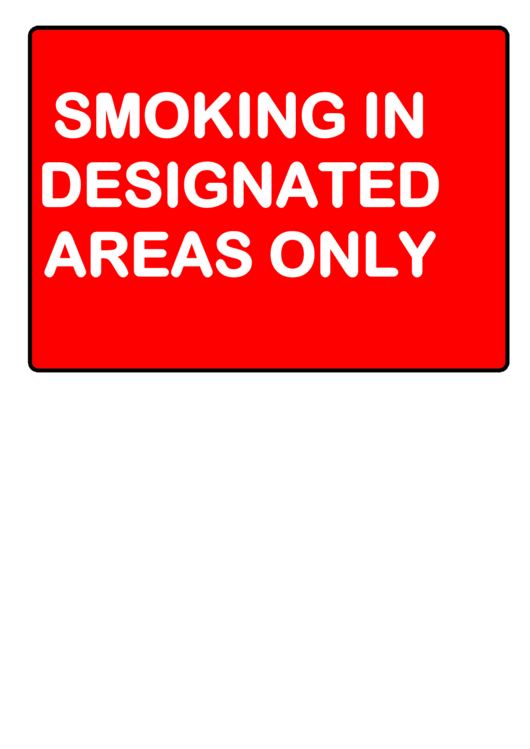 No Smoking Use Designated Area Printable pdf